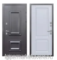 Входная металлическая дверь ПРОТЕРМА Багет Букле антрацит Велюр белый софт производителя Феррони